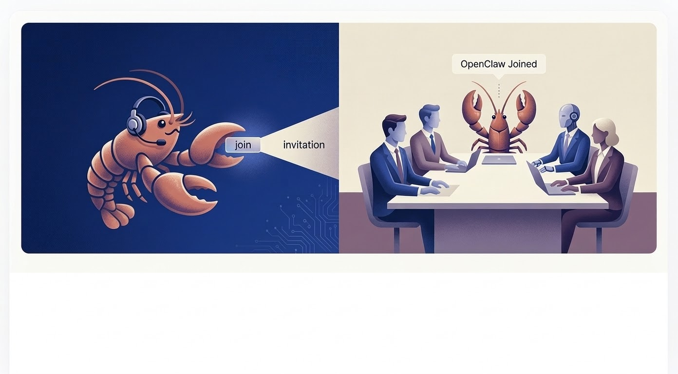 OpenClaw joining a meeting with humans and AI